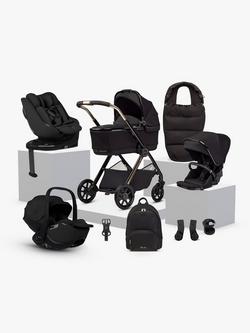 Silver Cross Reef 2 Special Edition Pushchair and Accessories with Glide Plus 360, Approach Plus 360 i-Size Baby Car Seats and Base Plus 360 ISOFIX Car Seat Base Bundle, Espresso/Black, 