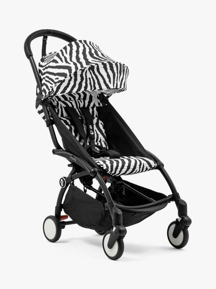 Stokke YOYO³ Pushchair Frame and 6+ Colour Pack, Black/Zebra, 