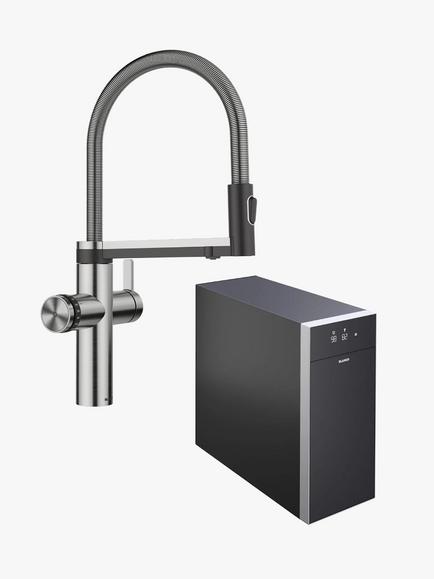 BLANCO Choice Icona Instant Boiling Hot Water Pull-Out Swivel Spout Single Lever Kitchen Tap, Stainless Steel, 