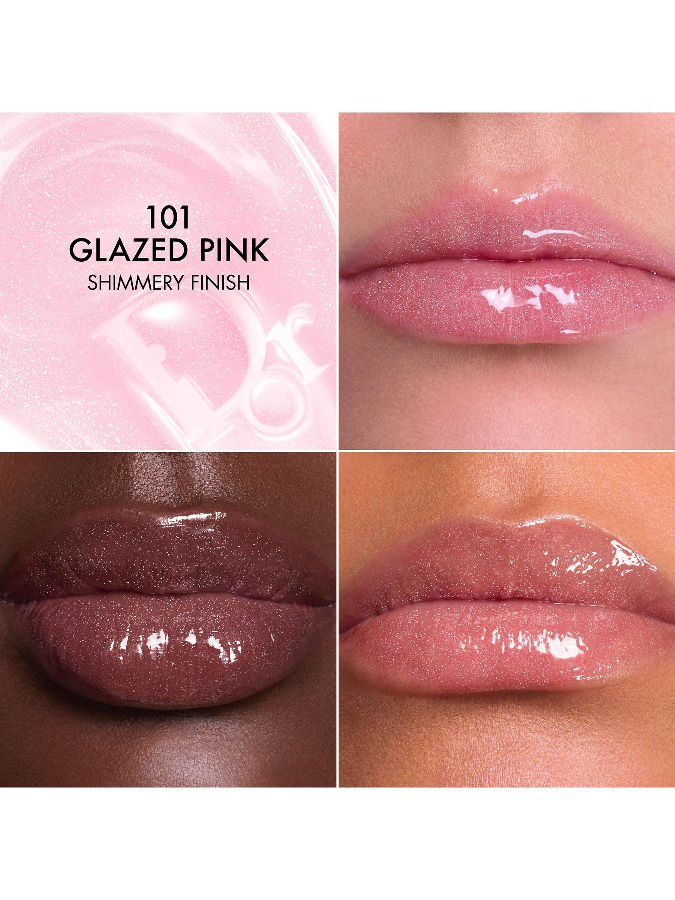 Product image 2 of 5, which shows DIOR Addict Lip Glow Butter 101 Glazed Pink & DIOR Backstage Rosy Glow Blush 001 Pink Bundle