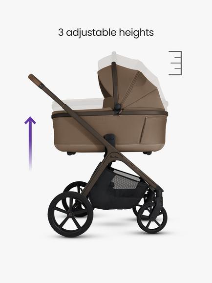 Silver Cross Cove Pushchair and Accessories with Glide Plus 360, Approach Plus 360 i-Size Baby Car Seats and Base Plus 360 ISOFIX Car Seat Base Bundle, Maple/Natural Taupe - view 2, 