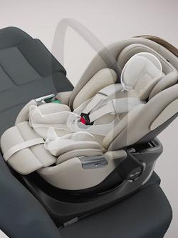 Silver Cross Glide Plus 360 i-Size Baby Car Seat and Base Plus 360 ISOFIX Car Seat Base Bundle, Natural Taupe - view 2, 