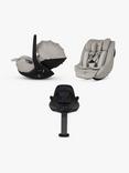 Silver Cross Glide Plus 360 and Approach Plus 360 i-Size Baby Car Seats with Base Plus 360 ISOFIX Car Seat Base Bundle, Natural Taupe