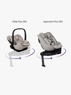 Silver Cross Glide Plus 360 and Approach Plus 360 i-Size Baby Car Seats with Base Plus 360 ISOFIX Car Seat Base Bundle, Natural Taupe - view 2, 