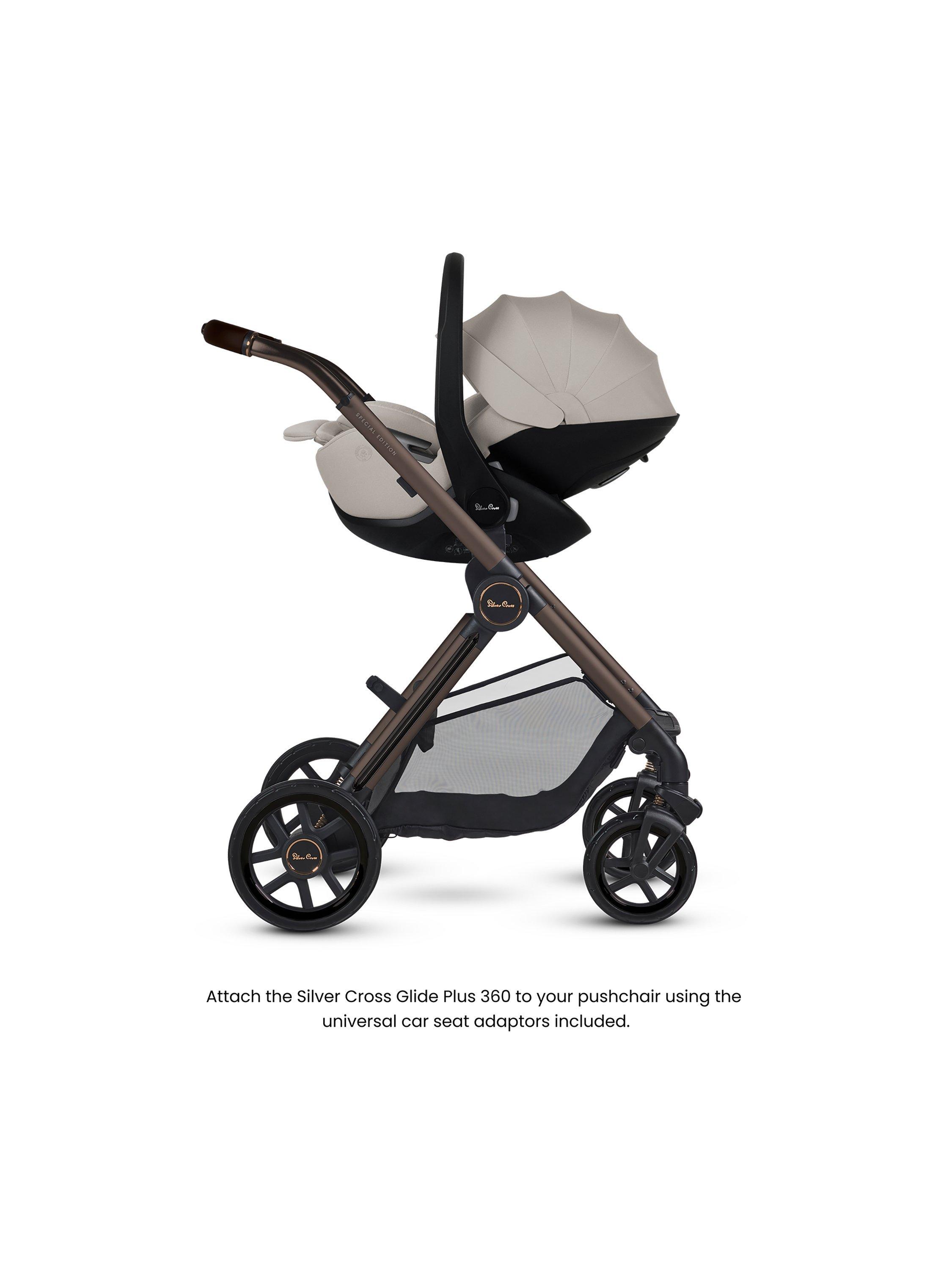 Silver Cross Reef Pushchair, Carrycot and Accessories with Glide