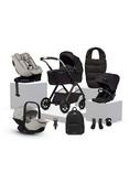 Silver Cross Reef 2 Pushchair, Carrycot and Accessories with Glide Plus 360 and Approach Plus 360 Baby Car Seats and Base Plus 360 Car Seat Base Bundle, Espresso/Natural Taupe