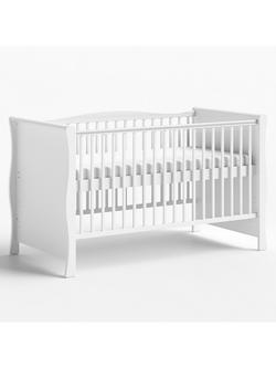 Little Acorns Traditional Sleigh Cotbed and Changing Table Dresser, White - view 2, 