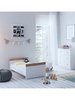 Little Acorns Burlington Cotbed & Changing Table Dresser Bundle, White/Oak - view 2, 