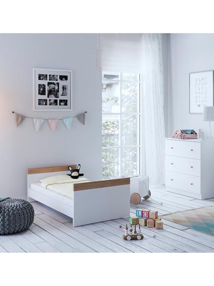 Little Acorns Burlington Cotbed & Changing Table Dresser Bundle, White/Oak - view 2, 