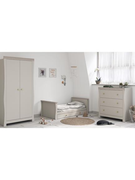 Little Acorns Celeste Cotbed, Dresser and Double Wardrobe Bundle, Cashmere/Grey Ash - view 2, 