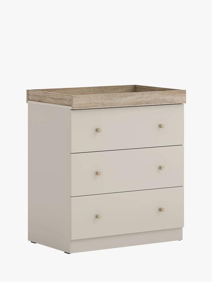 Little Acorns Burlington Cotbed & Changing Table Dresser, Cashmere/Truffle - view 2, 