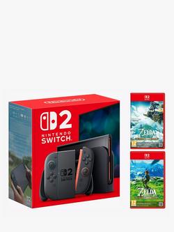 Nintendo Switch 2 256GB Console with Joy-Con 2 and The Legend of Zelda: Tears of the Kingdom and The Legend of Zelda: Breath of the Wild, Bundle, 