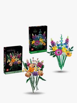 LEGO Bohemian Bundle Botanical Collection 10313 Wildflower Bouquet & 10280 Flower Bouquet for Artistic Home Decor, 