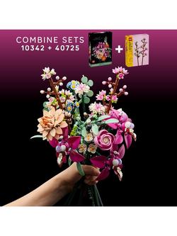 LEGO Joyful Scandi Bundle 40725 Cherry Blossoms & Botanicals 10342 Pretty Pink Flower Bouquet for Minimalist Decor - view 2, 