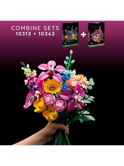 LEGO Maximalist Bundle Botanical Collection 10313 Wildflower Bouquet & Botanicals 10342 Pretty Pink Flower Bouquet for Bold Home Decor - view 2, 