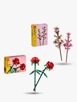 LEGO Rustic Charm Bundle 40725 Cherry Blossoms & Botanicals 40460 Flower Bouquet for Cosy Decor, 