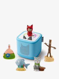tonies Toniebox 2 Starter Set with 4 Julia Donaldson Tonie Audio Characters, Sky Blue, 