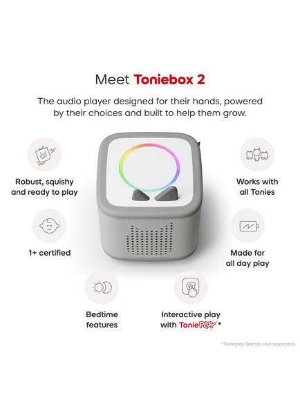 tonies Toniebox 2 Starter Set with 4 Julia Donaldson Tonie Audio Characters, Grey - view 2, 