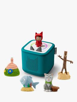 tonies Toniebox 2 Starter Set with 4 Julia Donaldson Tonie Audio Characters, Tropical Teal, 