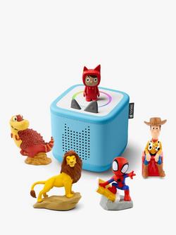 tonies Toniebox 2 Starter Set with 4 Tonie Audio Characters, Sky Blue, 