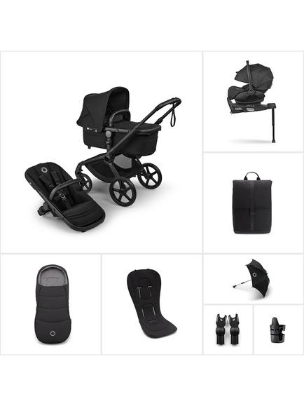 Bugaboo Fox 5 Renew Pushchair & Accessories with Bugaboo Otter by Nuna Car Seat & 360 Base Ultimate Bundle, Heritage Black, 