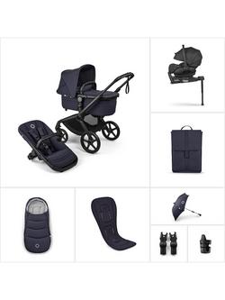 Bugaboo Fox 5 Renew Pushchair & Accessories with Bugaboo Otter by Nuna Car Seat & 360 Base Ultimate Bundle, Deep Indigo, 