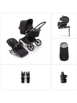 Bugaboo Fox Cub Stroller with Otter by Nuna Car Seat & 360 Base Ultimate Bundle, Midnight Black, 