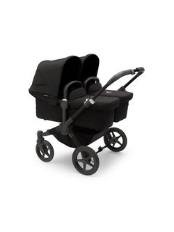 Bugaboo Donkey 5 Twin Pushchair, Carrycot & Accessories Essential Bundle, Midnight Black - view 2, 