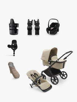 Bugaboo Fox Cub Stroller & Accessories with Maxi-Cosi Pebble 360 Pro2 Car Seat & FamilyFix 360 Pro Base Bundle, Desert Beige, 