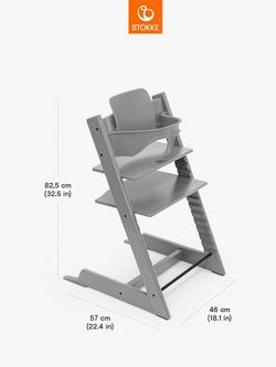 Stokke Tripp Trapp Highchair & Baby Set² Bundle, Storm Grey - view 2, 