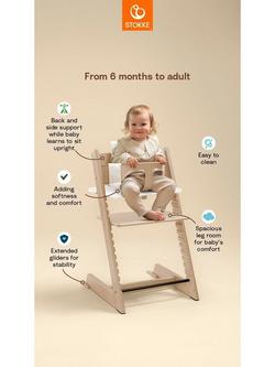 Stokke Tripp Trapp Highchair, Baby Set² & Cushion Bundle, Natural - view 2, 