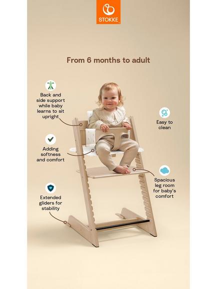 Stokke Tripp Trapp Highchair, Baby Set² & Cushion Bundle, Natural - view 2, 
