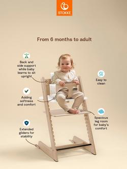Stokke Tripp Trapp Highchair, Baby Set² & Cushion Bundle, Storm Grey - view 2, 