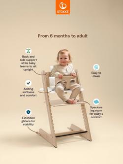 Stokke Tripp Trapp Highchair, Baby Set² & Cushion Bundle, White - view 2, 