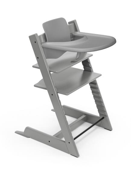 Stokke Tripp Trapp Highchair, Baby Set² & Tray Bundle, Storm Grey, 