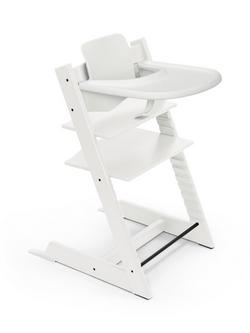 Stokke Tripp Trapp Highchair, Baby Set² & Tray Bundle, White, 