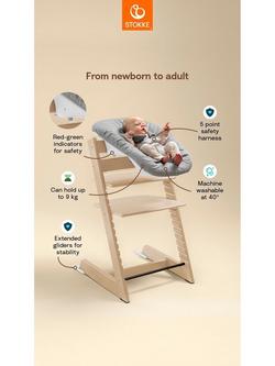 Stokke Tripp Trapp Highchair, Newborn Set & Baby Set² Bundle, Natural - view 2, 