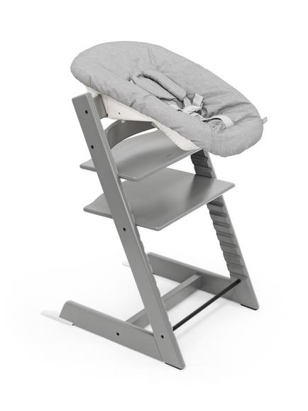 Stokke Tripp Trapp Highchair, Newborn Set & Baby Set² Bundle, Storm Grey, 