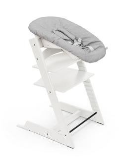 Stokke Tripp Trapp Highchair, Newborn Set & Baby Set² Bundle, White, 