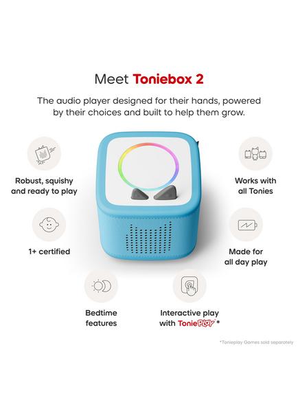 tonies Toniebox 2 Starter Set with 2 Julia Donaldson Tonie Audio Characters, Sky Blue - view 2, 
