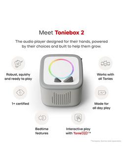 tonies Toniebox 2 Starter Set with 2 Julia Donaldson Tonie Audio Characters, Grey - view 2, 