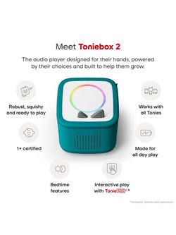 tonies Toniebox 2 Starter Set with 2 Julia Donaldson Tonie Audio Characters, Teal - view 2, 
