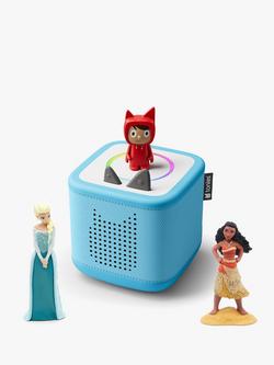 tonies Toniebox 2 Starter Set with 2 Disney Tonie Audio Characters, Sky Blue, 