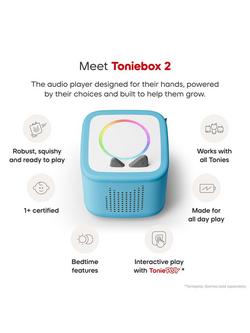tonies Toniebox 2 Starter Set with 2 Disney Tonie Audio Characters, Sky Blue - view 2, 