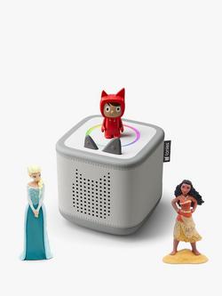 tonies Toniebox 2 Starter Set with 2 Disney Tonie Audio Characters, Grey, 