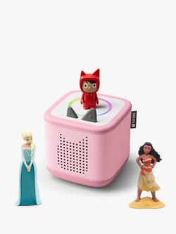 tonies Toniebox 2 Starter Set with 2 Disney Tonie Audio Characters, Cloud Pink, 