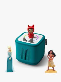 tonies Toniebox 2 Starter Set with 2 Disney Tonie Audio Characters, Teal, 