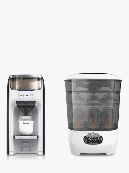 Baby Brezza Formula Pro Advanced & Baby Bottle Steriliser & Dryer Advanced, White, 