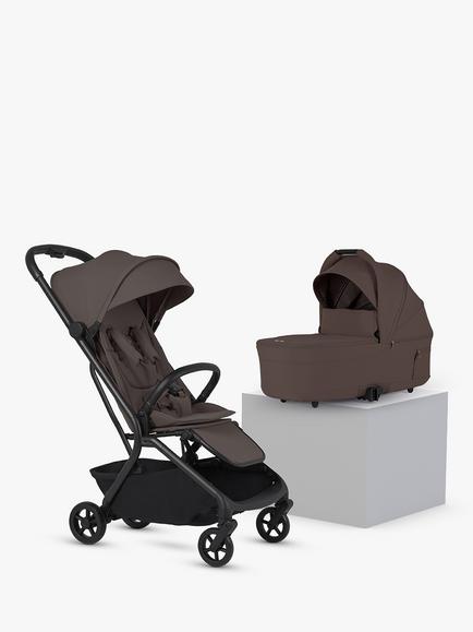 Silver Cross Nia Compact Travel Stroller & Carrycot, Chocolate, 
