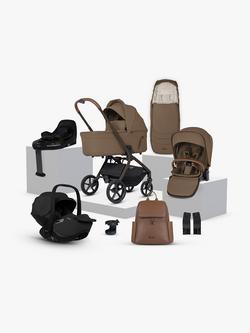 Silver Cross Breez Stroller, Carrycot & Accessories with Glide Plus 360 i-Size Car Seat & Base, Maple, 